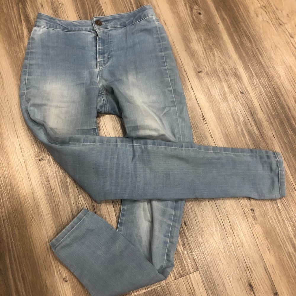 high rise light wash decree jeans size 0